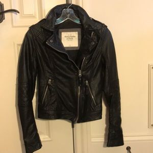 Abercrombie and Fitch Black Leather Jacket